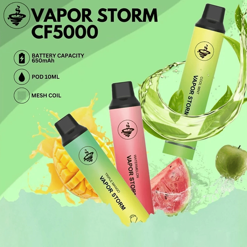 Vapor Storm風暴5000口拋棄式一次性電子煙｜炫彩發光 · 10ml大容量 · 台灣現貨